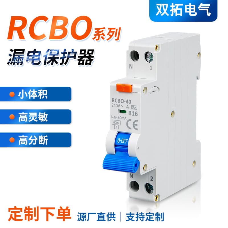 Dedicated RCD Type A DPN Residual Current Device High Breaking Double In Double Out RCD Distribution Box