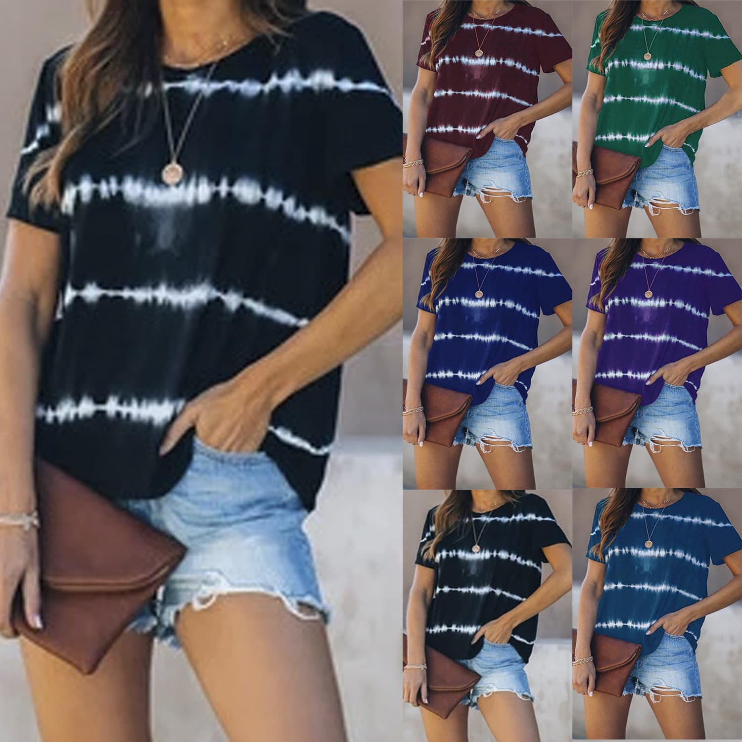 European and American Summer New T-Shirt Wish Export Pattern Top Printed Casual Round Neck Short Sleeve Plus Size Women's T-Shirt
