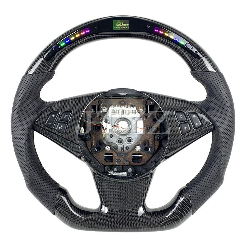 Carbon Fiber Steering Wheel with LED Lights for BMW E60 Racing Steering Wheel Modification