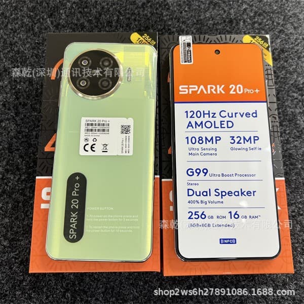 Cross-Border Hot-Selling 5G All-Network Original Smartphone Spark20Pro+ 16+256