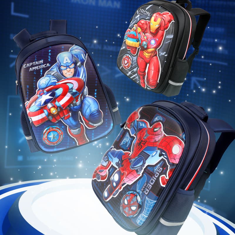Marvel Children's Schoolbag Large Capacity Elementary School Cartoon 1-3 Grade Boys Stress Reducing Spine Protector Backpack Wholesale