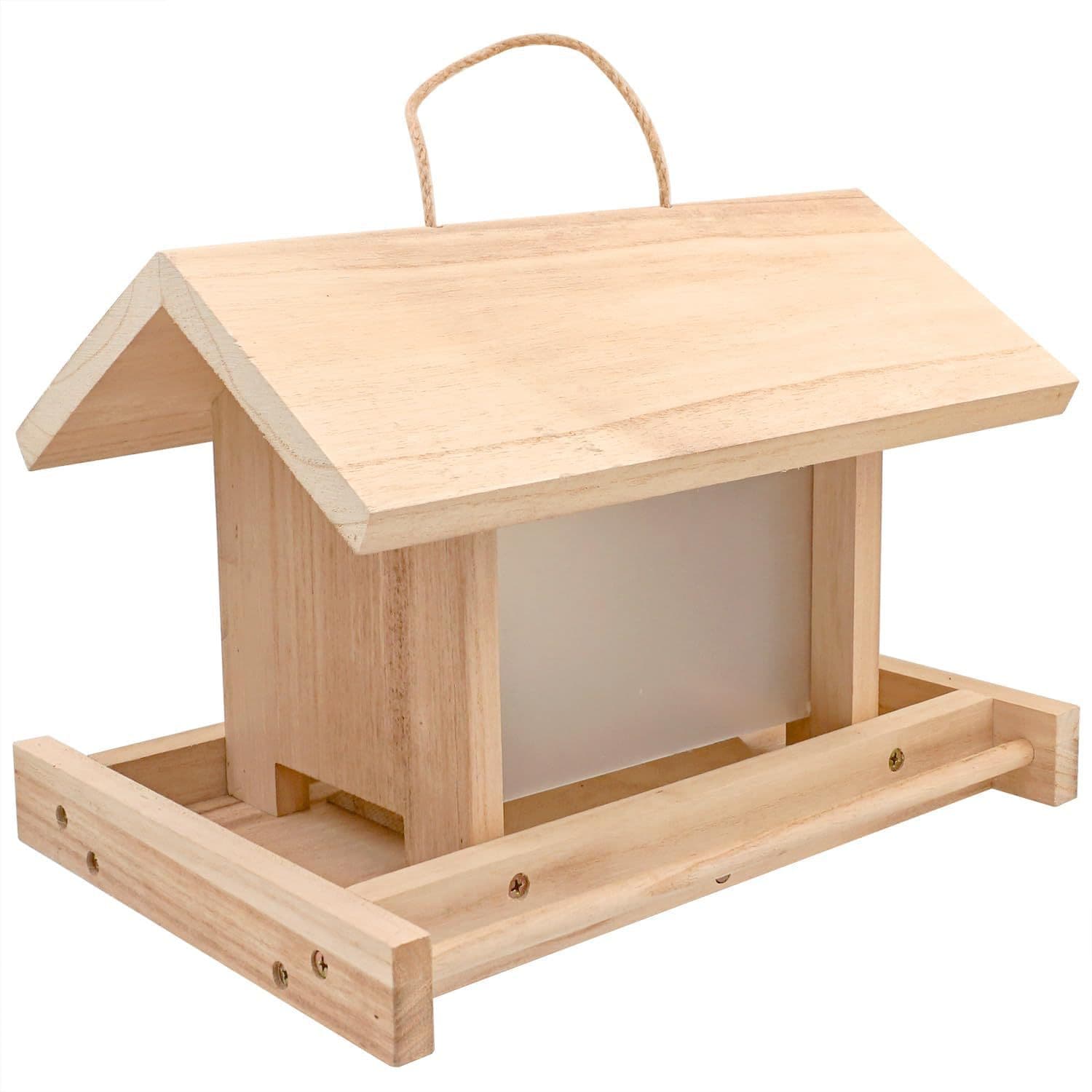 500 Wooden Birdhouse Outdoor Hanging Bird Feeder, Balcony Park Bird Feeder, Creative Bird Dwelling, Removable