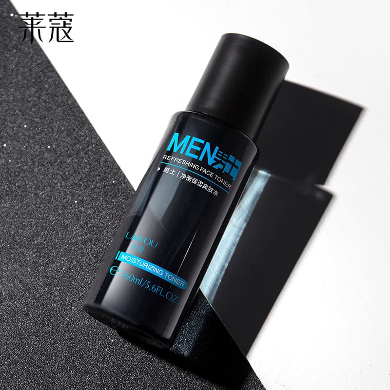 Laikou Men's Toner and Wet Compress 160ml for Hydration, Revitalization, and Pore Refinement, Manufacturer Supply
