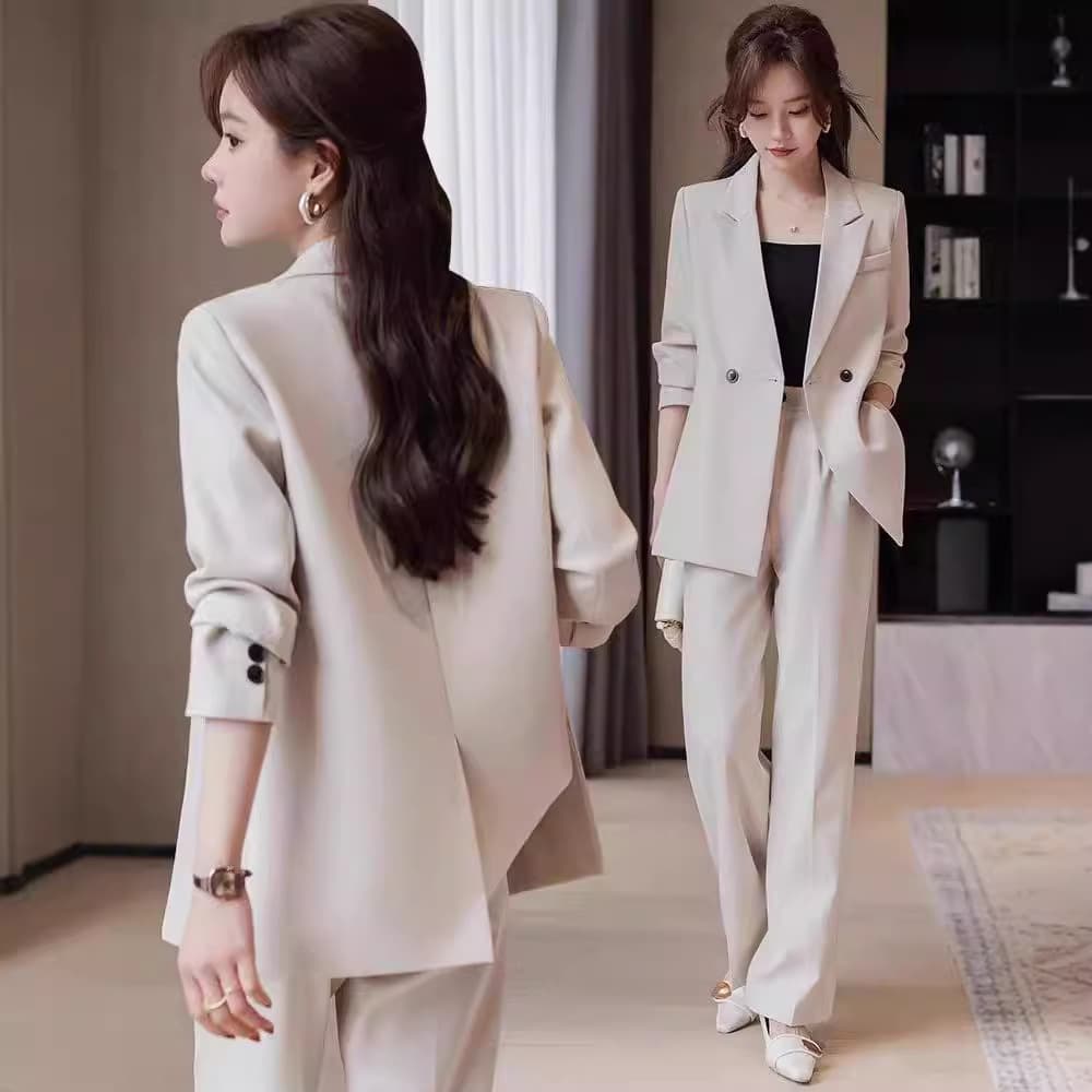 Women's Suit Set Premium Professional Formal Blazer Fashion Casual Office Workwear