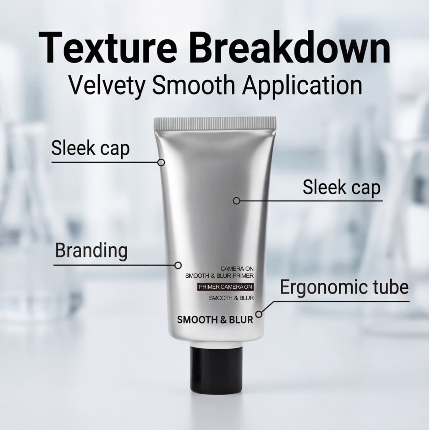Makeup Primer - Invisible Pores, Smooth, Hydrating, Moisturizing, Long-Lasting, No Caking