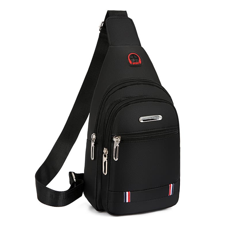 New Waterproof Durable Men's Trendy Chest Bag Oxford Cloth Crossbody Sling Bag Casual Small Backpack