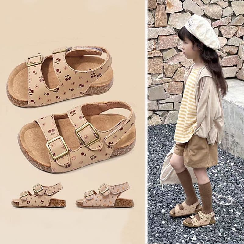 2026 Girls Sandals Summer New Children Soft Sole Shoes Little Girls Princess Birkenstock Sandals