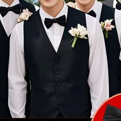 2026 Suit Vest Set for Men Wedding Suit Trousers Brother Groomsmen Outfit Spring Autumn Plus Size