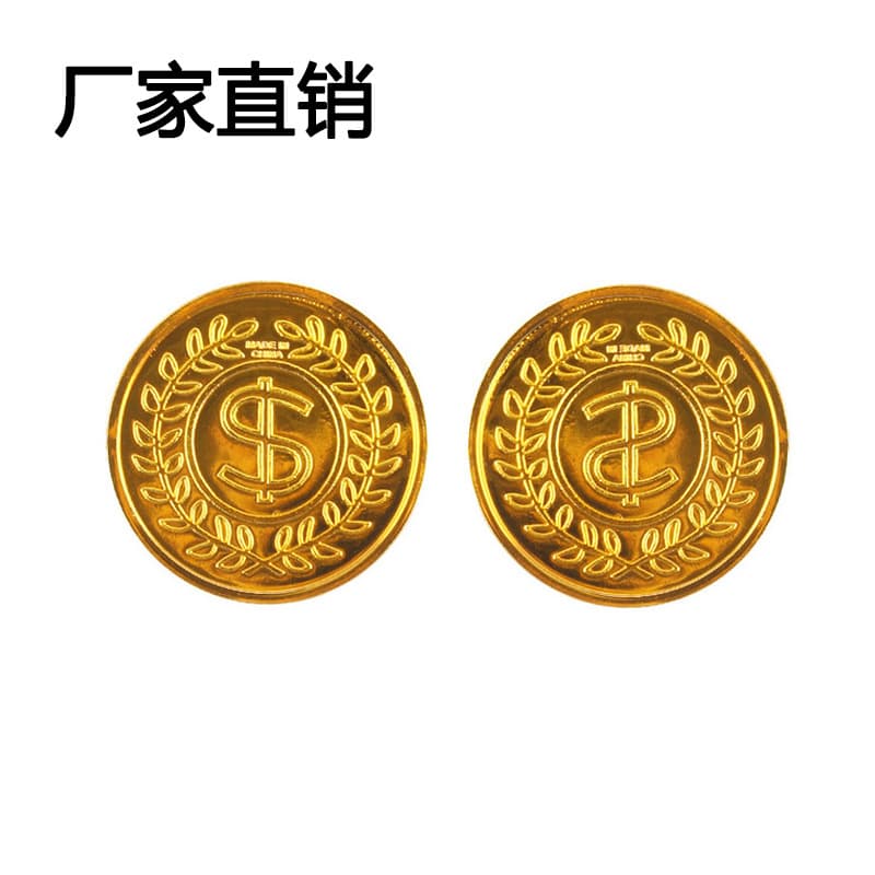 Bulk Pirate Treasure Chest Face Value Party Promotional Pack Dollar Coins 100 Toy Game Coins Halloween