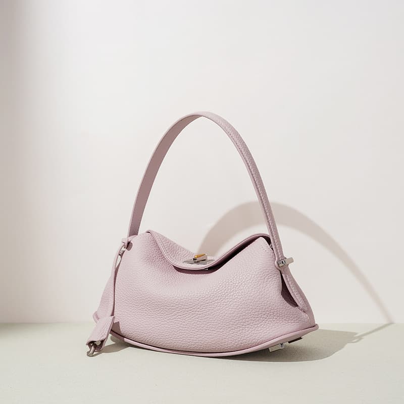 Fashionable and versatile genuine leather crossbody shoulder bag for women, office lady style, niche and premium handbag
