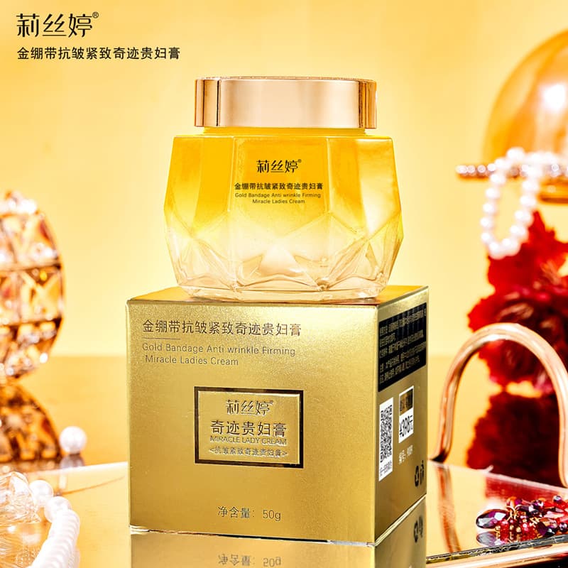Listine Gold Bandage Anti-wrinkle Firming Miracle Lady Cream Moisturizing Facial Skin Care Firming Anti-Wrinkle Lady Cream