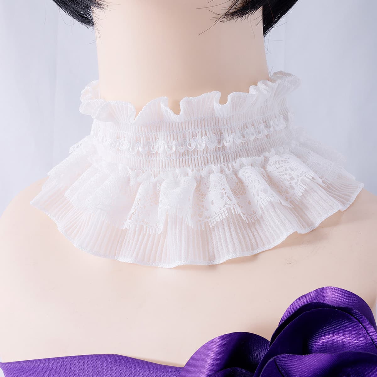 Korean-style versatile detachable lace collar, women's high-neck neck accessory for covering scars, autumn and winter necklace