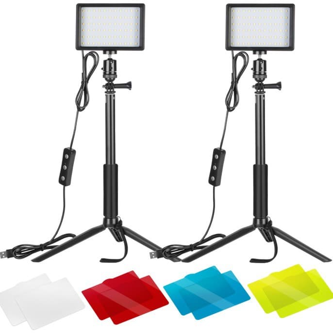 Professional LED Fill Light for Live Streaming, Dual-Color Temperature Douyin Light for Food Photography and Portability