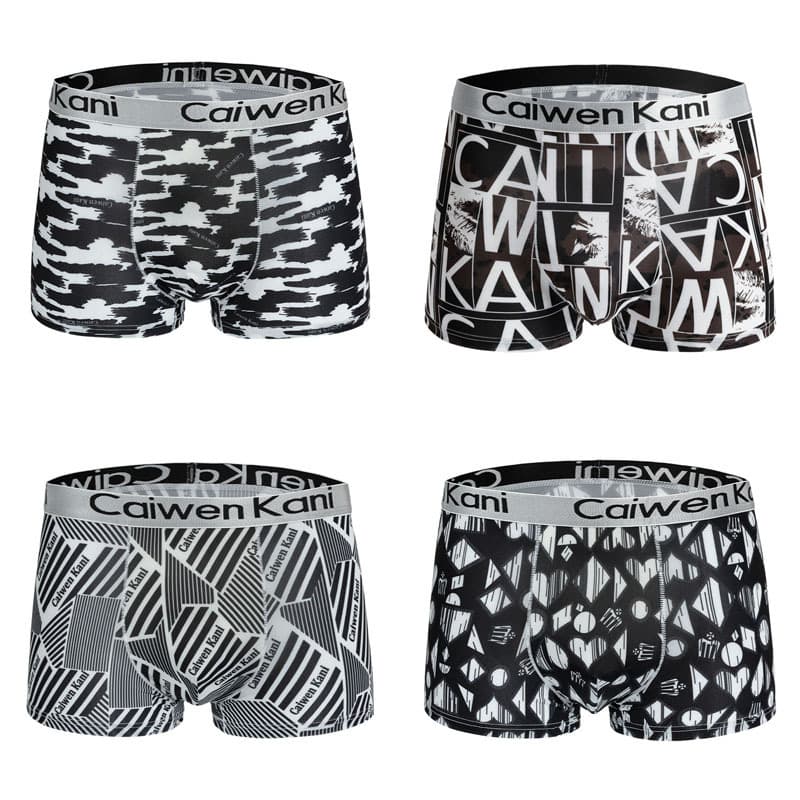 Youth Boxer Briefs for Boys Summer Thin Breathable Ice Silk Comfortable Four-Corner Underwear for High School and Middle School Students