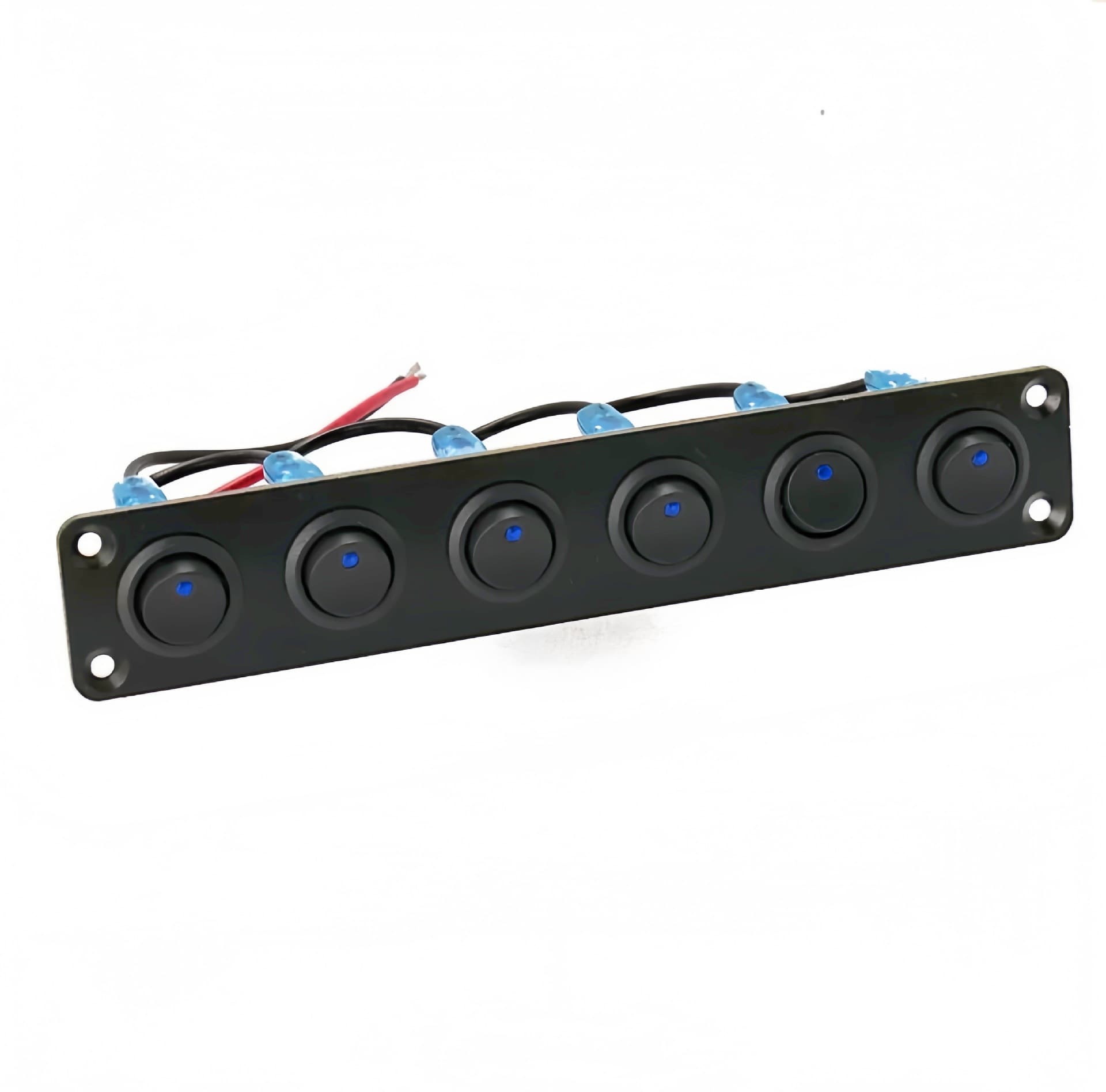 Yacht Modification Switch 12-24V RV Waterproof Rocker Switch 1/2/3/4/5/6 Gang Car Modification Multi-function