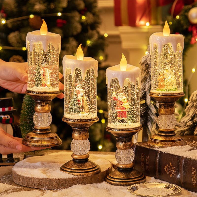 Christmas Decorations - Office Cultural Christmas Ornaments - Santa Claus Snowman Tree Reindeer Elk Gingerbread Man