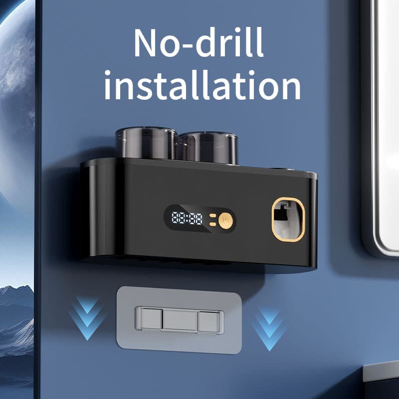 Cross-border UV sterilization wall-mounted toothpaste dispenser, toothbrush cup storage box, and smart toothbrush sterilizer