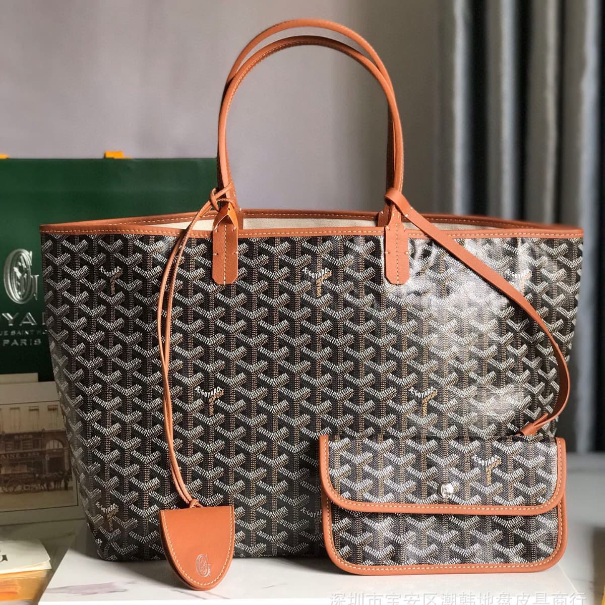 Goyard Women's Handbag Dog Tooth Pattern Tote Bag Classic Shopping Bag Tote Mother-Child Single Shoulder Bag