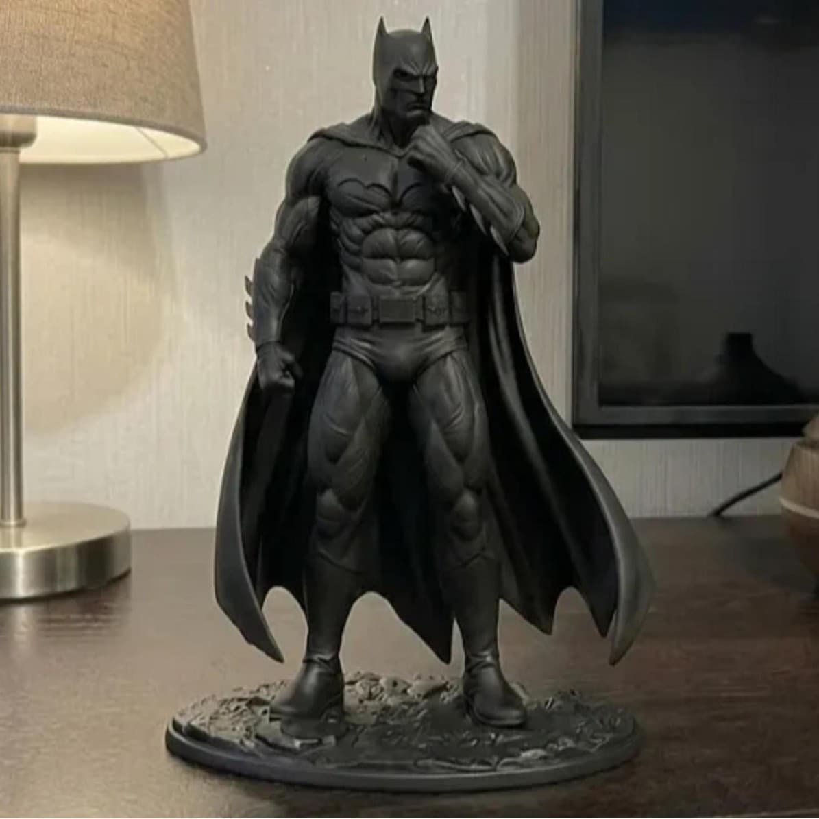3D Printed Batman Pen Holder, Personalized Stationery Organizer, Trendy Desktop Decor, Fun Desk Ornament for Office and Study