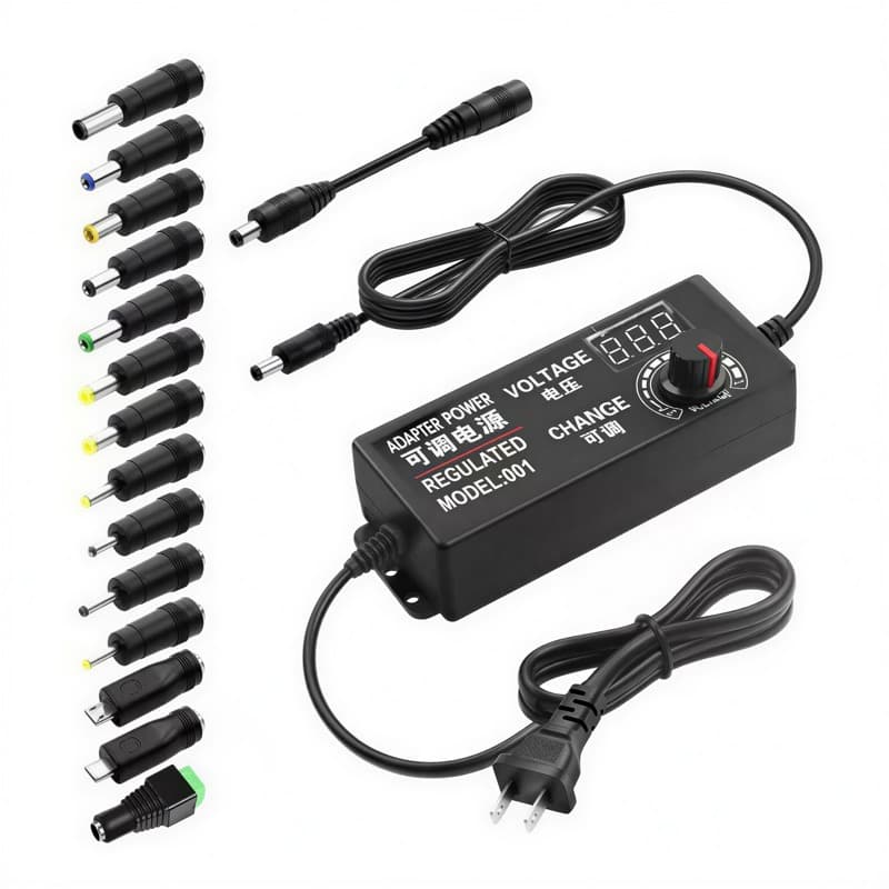 72W Adjustable Power Supply Dc3V~24V Universal Adjustable Power Supply with Variable Voltage and Speed Control Ac to Dc Universal Charger