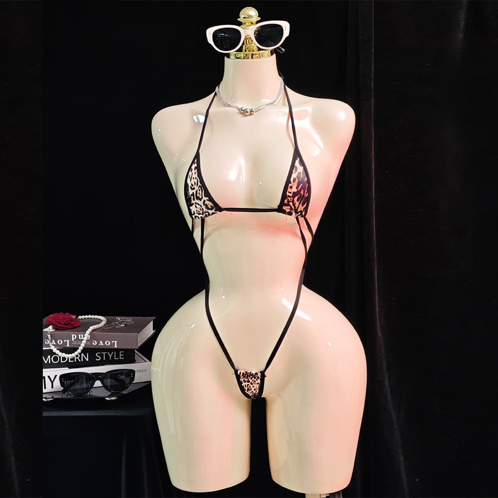 Sexy Lingerie for Cross-Border Trade, High-Stretch Three-Piece Bikini Leopard Print, European and American Style, Comfortable, Pure and Alluring for Women