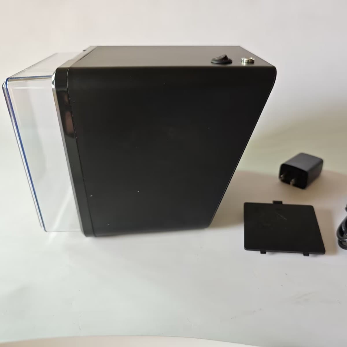 Watch Winder for Mechanical Watches, 2 Slots with Open-Cover Auto-Stop Function