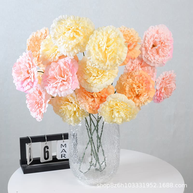 3 Artificial Peony Flowers for Home Decoration, Wedding, Hotel, and Floral Arrangements