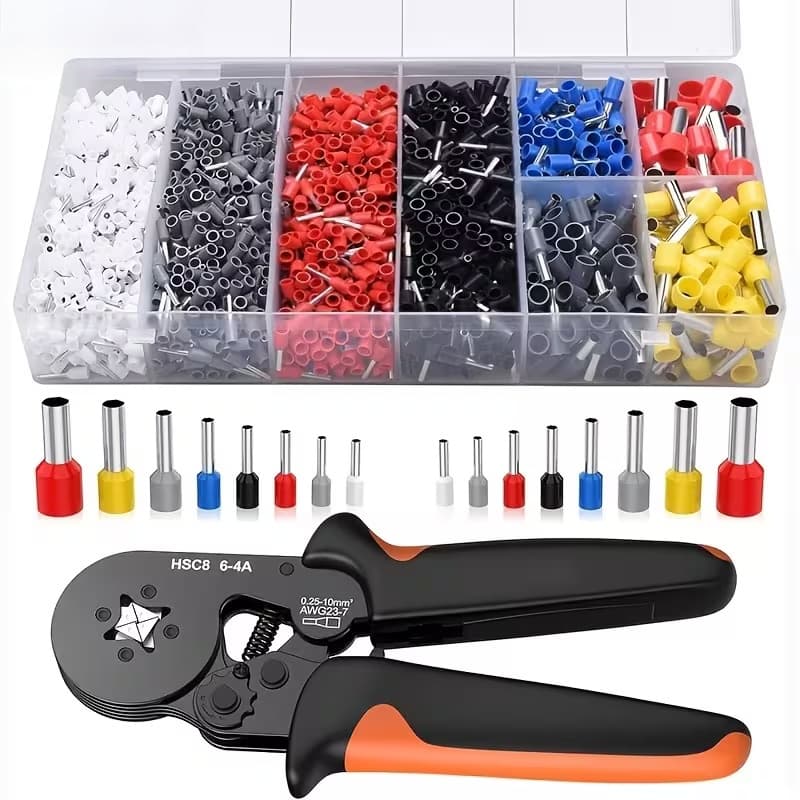 European tubular terminal crimping pliers HCS8 6-4A VE terminal TE pin cold-pressed terminal electrician crimping crimping pliers