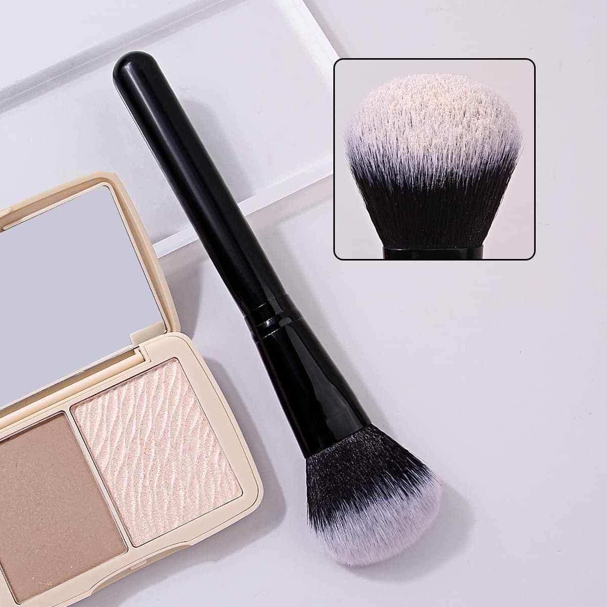 Cross-Best-Selling Single Makeup Brush, Powder Brush, Blush Brush, Beginner Face Setting Brush, Beauty Tools in Stock