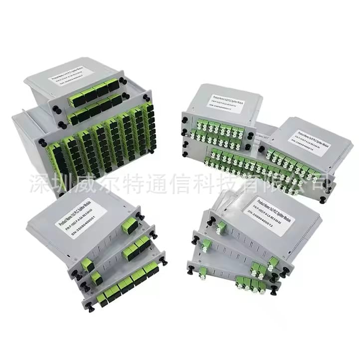 Cassette Plug-in LGX Type SC APC PLC Splitter, for Fiber Optic Terminal Box