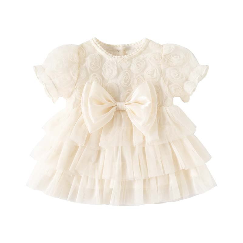2026 Summer Baby Princess Dress, Mesh Layered Dress, 100-Day Photo Shoot and First Birthday Party Dress, Baby Girl Cake Dress