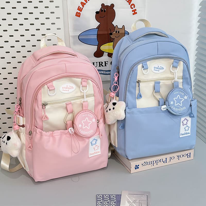 2024 New Ins Style High Aesthetic Korean Large Capacity Versatile Bookbag Junior/Senior High School and College Student Backpack