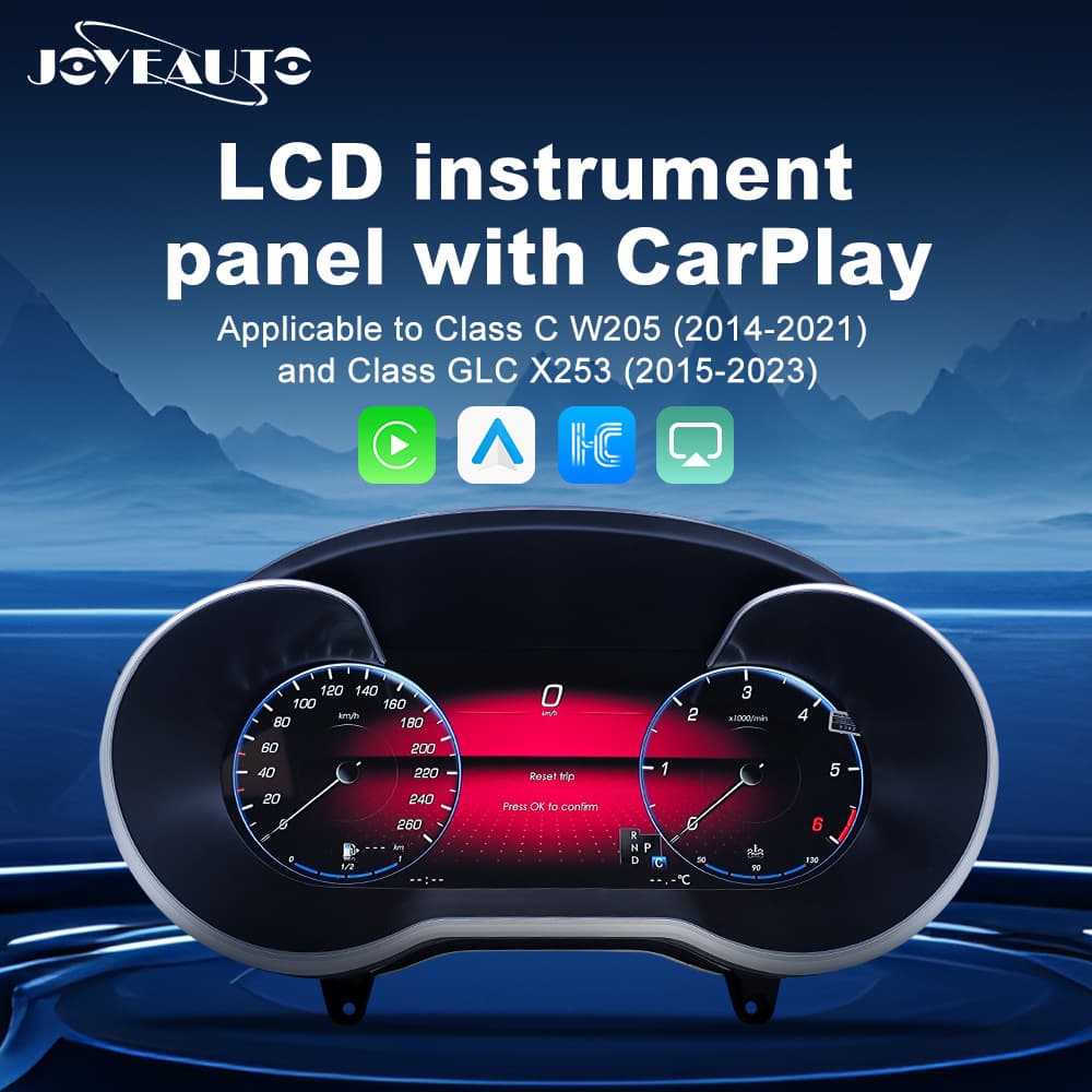 Mercedes Old to New Upgrade High-Definition Large Screen LCD Multi-Mode Speed Display Modification with CarPlay Dashboard