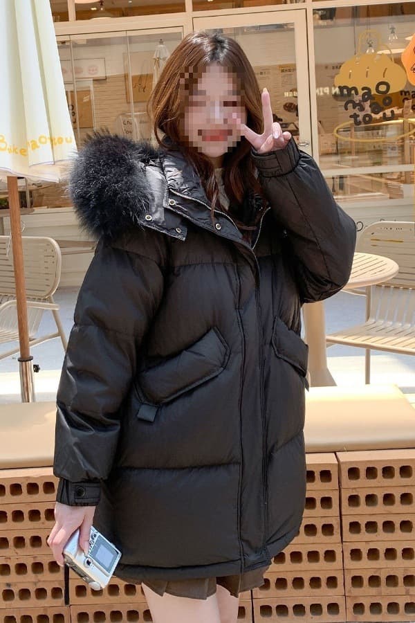 New Winter Plus Size Women's Short Down Jacket Thickened Loose Slimming White Duck Down Hooded
