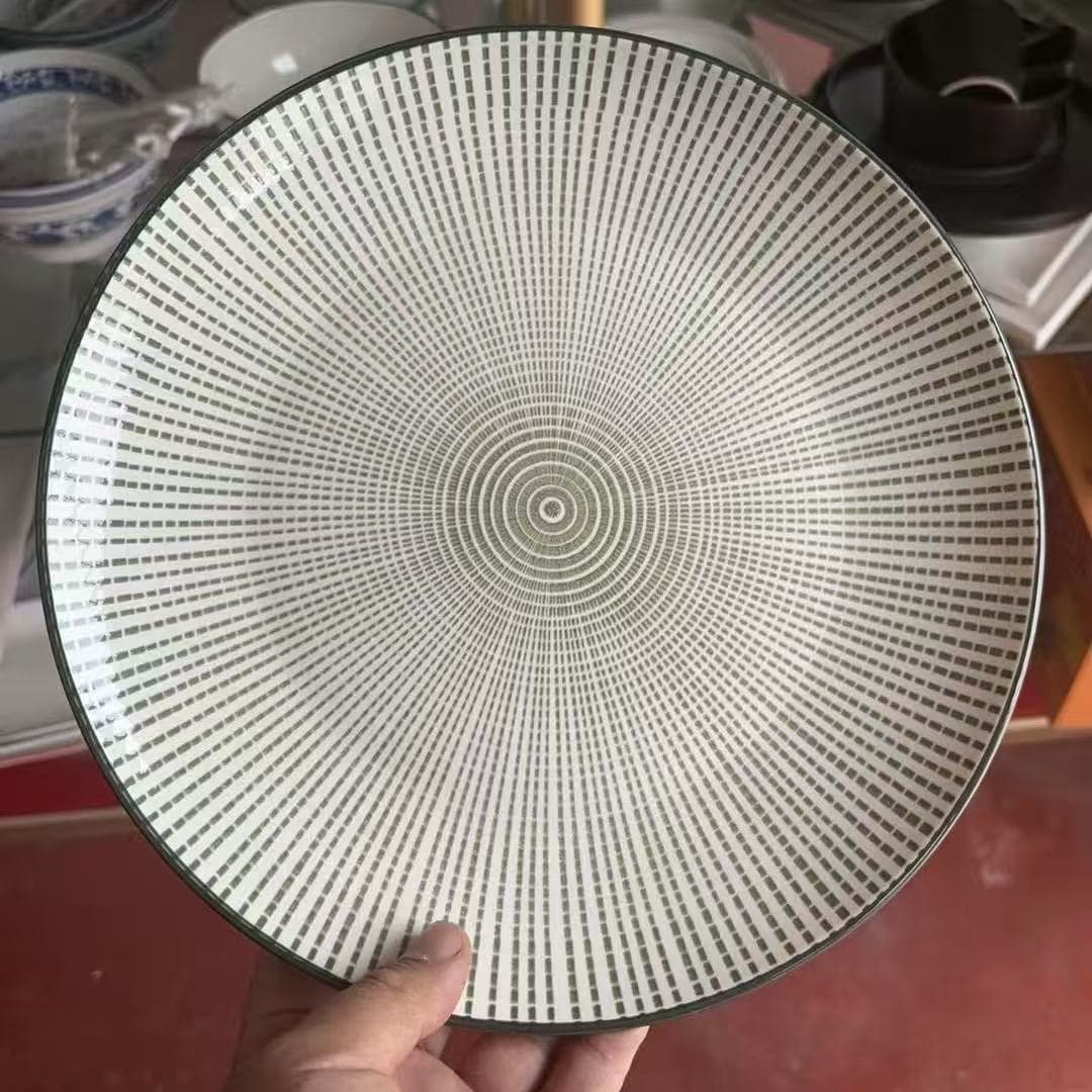 Ceramic Dinner Plate Printed Porcelain Plate Shallow Plate Moon Plate Fruit Plate Flat Plate Rice Plate Breakfast Plate Home Commercial Large Plate