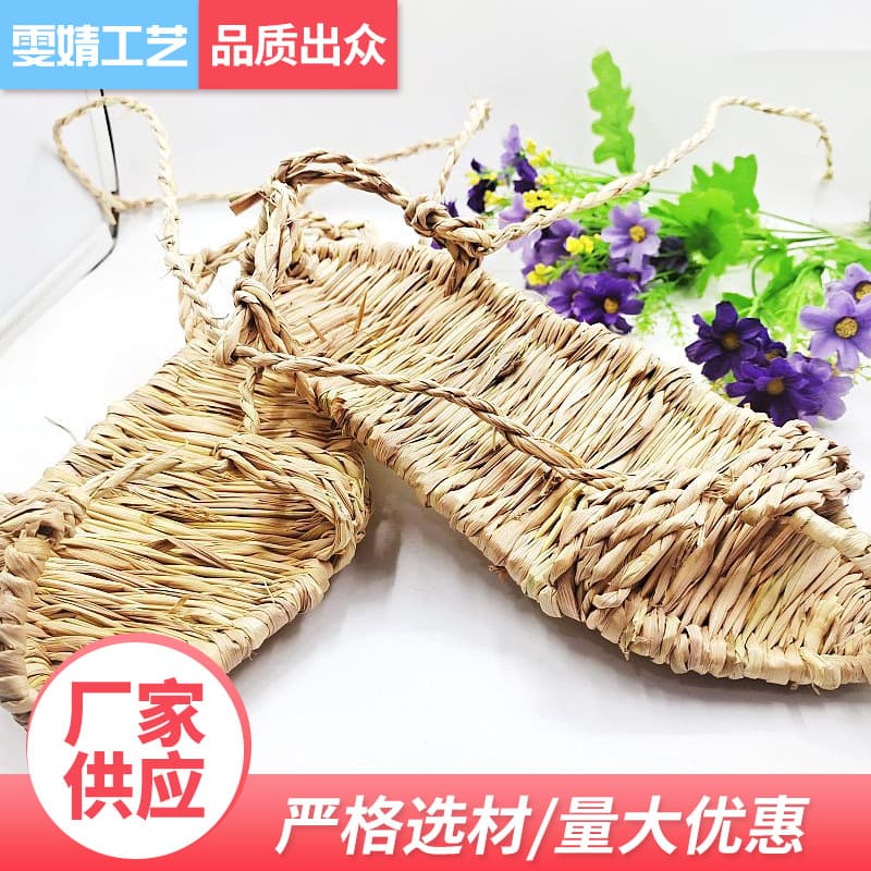 Hand-woven straw sandals, vintage props from the Red Army's Long March, all-hemp, unisex, retro-style, non-slip straw sandals.