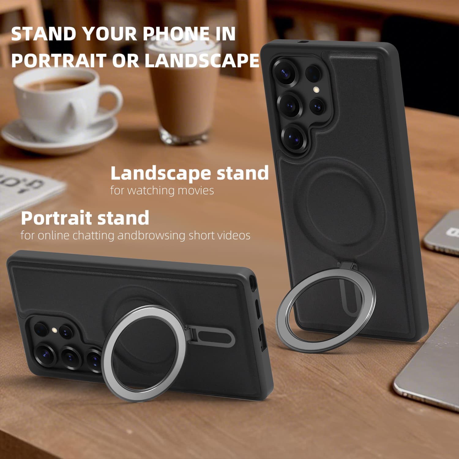 Cross-border compatible Samsung S25 Ultra wireless charging magnetic phone case metal bracket S24 shockproof full coverage S23