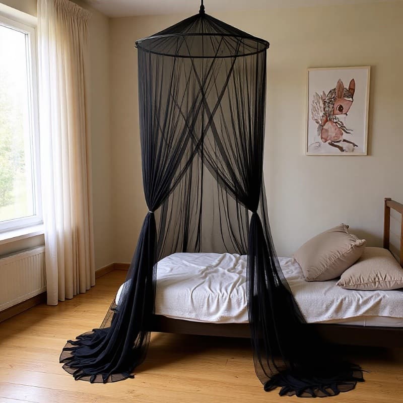 New Ceiling-Mounted Mosquito Net with Extra Dense Dome, Princess Palace-Style Floor-Standing Net for Home Bed, Dormitory Upper Bunk, No Installation Required