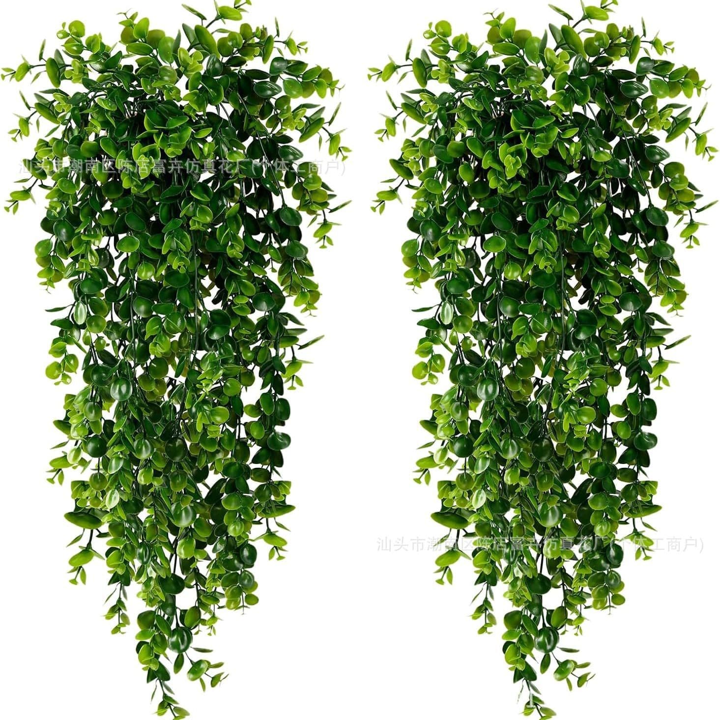 Cross-Border Artificial Rattan Eucalyptus Wall Hanging Faux Greenery Fake Hanging Plant Vines Home Outdoor Decorative Flowers