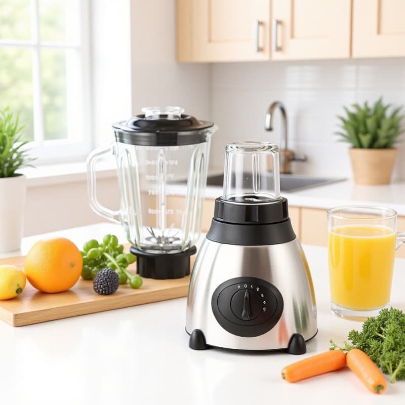 Cross-border 2-in-1 Household Glass Blender Juicer Multi-function Food Processor Baby Food Grinder