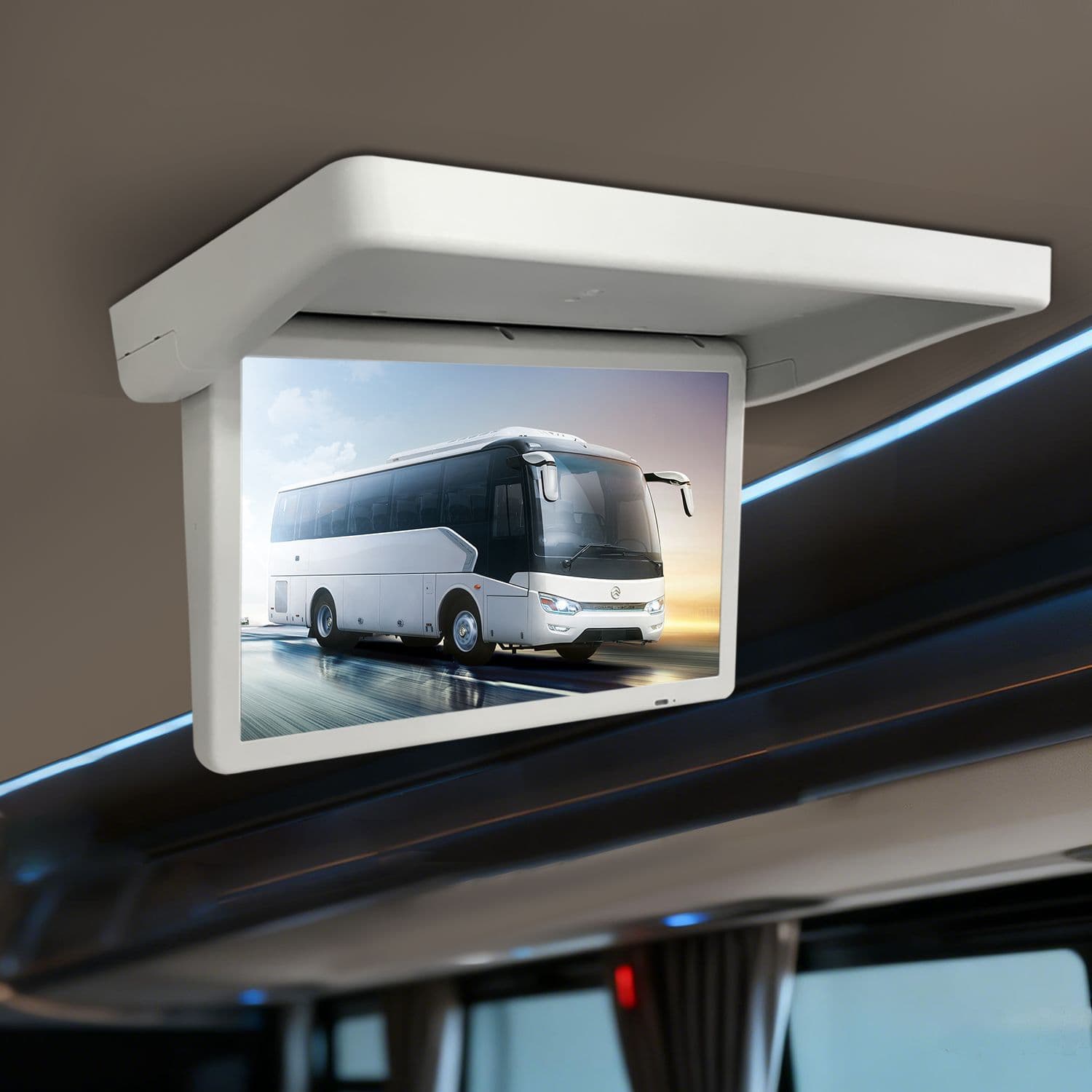 19 Inch Bus Information Screen Vehicle Monitor Passenger Screen Cross-Border Electric Vehicle TV Ceiling Mount Display Factory