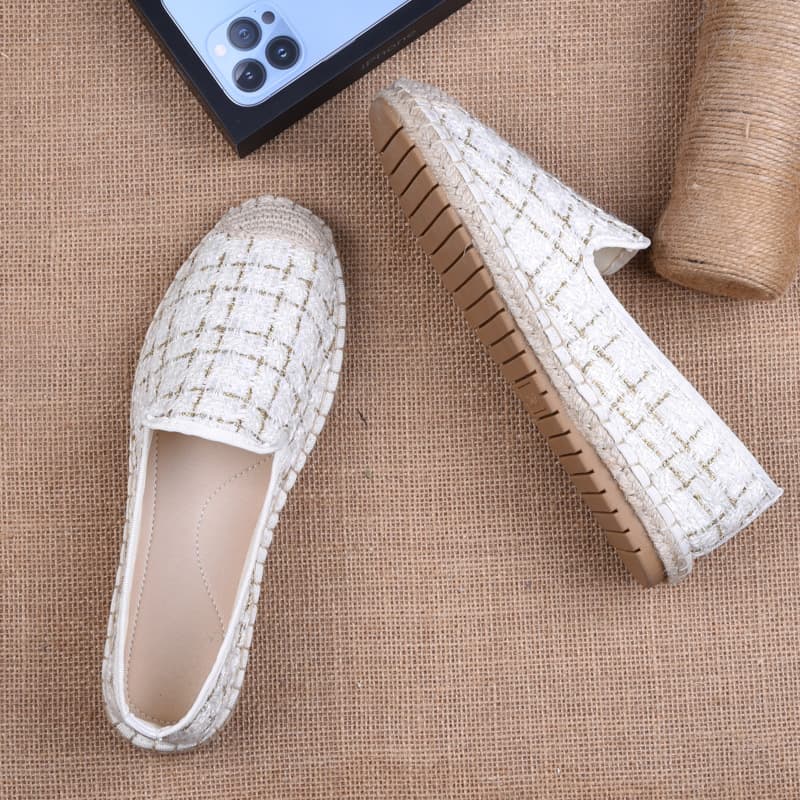 Linen Women's Slip-On Shoes Soft Bottom Canvas Casual Beijing Shoes Round Toe Flat Heel Breathable Comfortable Summer Footwear