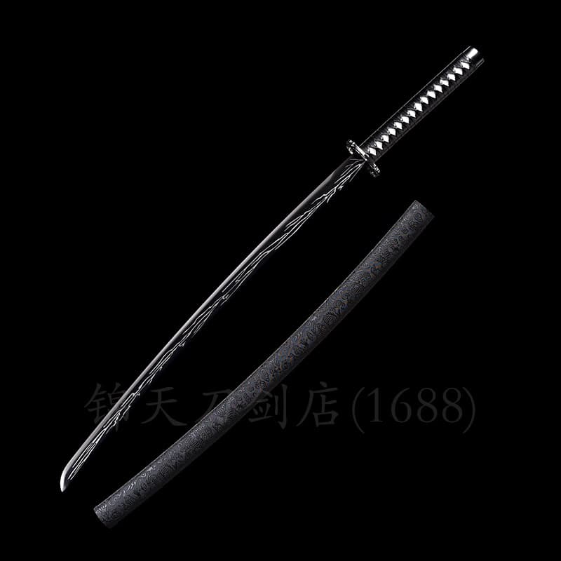 Longquan Sword Japanese Cold Weapon High-Performance Manganese Steel Integrated Forged Training Sword Self-Defense Collectible Decoration Unsharpened