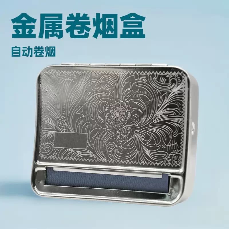 Factory Direct 70mm 78mm 110mm Silver Manual Adjustable Rolling Machine Metal Cigarette Case Smoking Tool