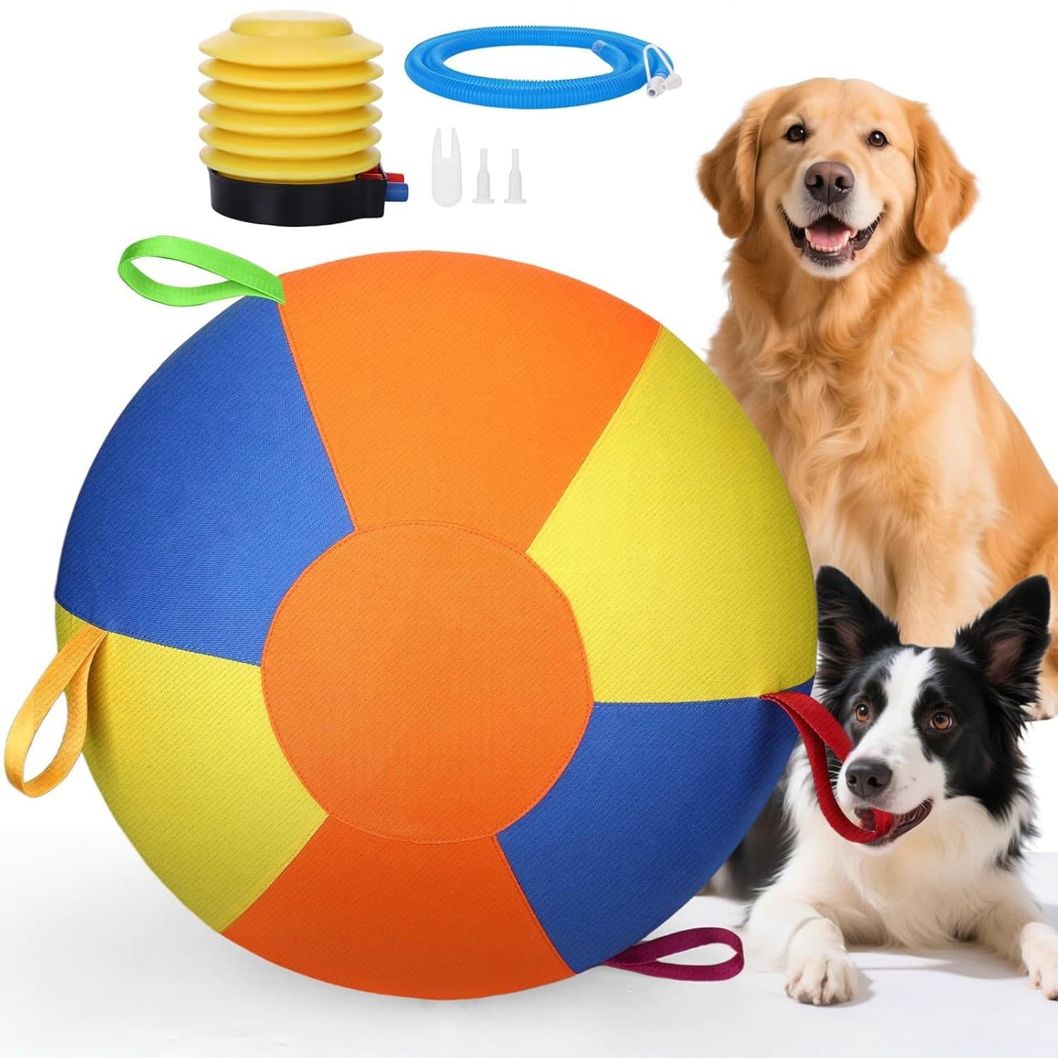 Upgraded Sheep Horse Dog Herding Ball Durable Solid Color Polyester Inflatable Training and Exercise Toy Pet Game Ball