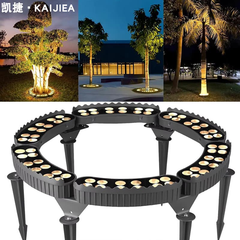 Outdoor 12W tree lamp garden park circular hoop tree lamp outdoor column spotlight spotlight