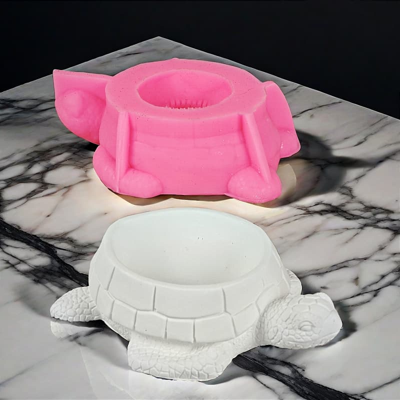 Creative Turtle Candle Cup Plaster Mold, Turtle Handmade Soy Wax Candle Container, Succulent Planter Silicone Mold