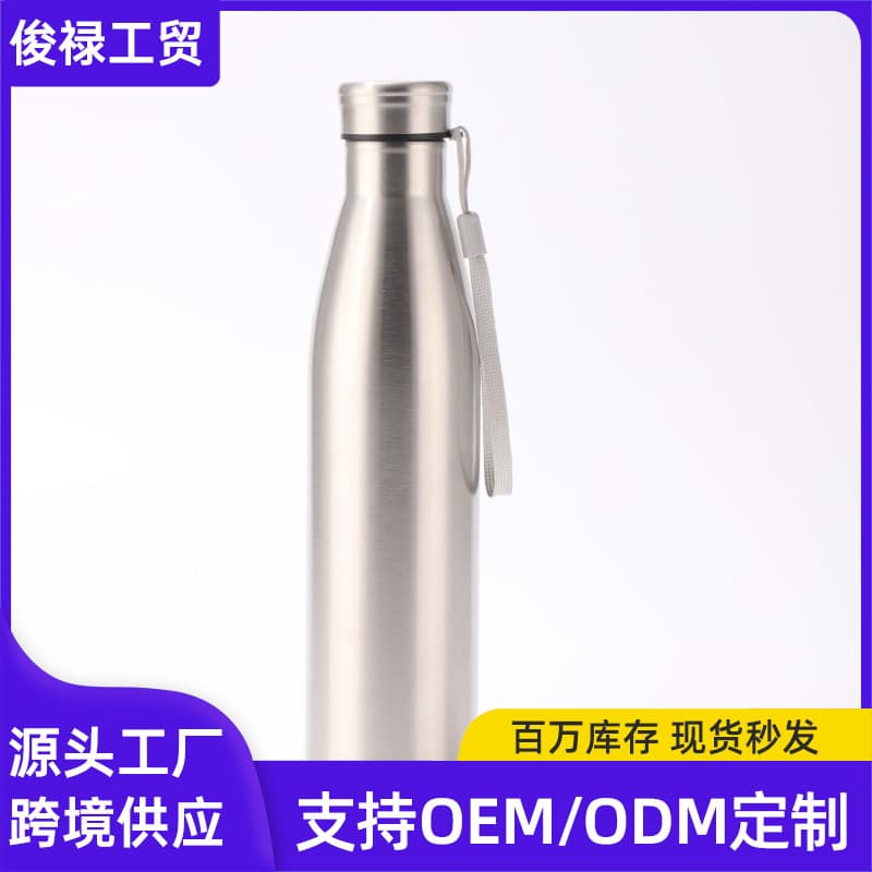 Cross-Border Foreign Trade Single-Layer Stainless Steel Sports Water Bottle, Single-Layer Side-Hanging Cola Bottle with Handle, Outdoor Sports Water Cup