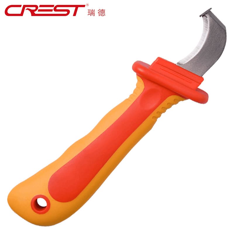 VDE High-Voltage Resistant 1000V Hardware Tool Special Insulated Electrician Wire Cutting Horn Knife, Cable Electrician Knife