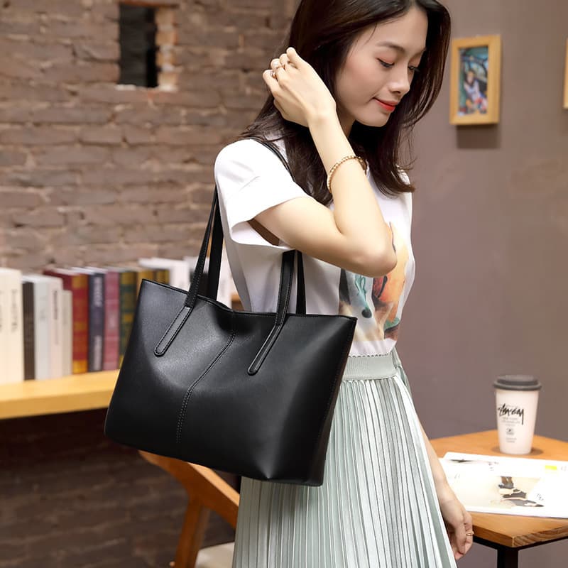 Foreign Trade 2025 New Style European and American Fashion Large Capacity Women's Shoulder Tote Bag Casual Large Bag Handbag Women Bags